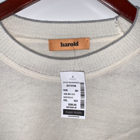 ❣️Cashmere Crew Neck Sweater Size XL by Harold/Harry Rosen New W/ Tags Reg $295 - Picture 9 of 11